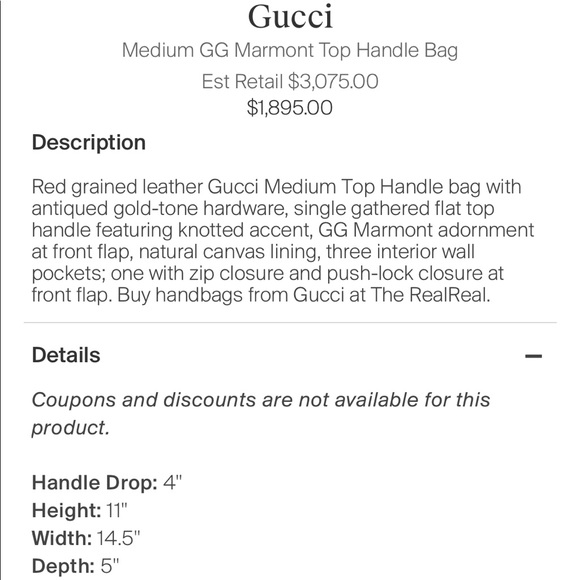 Gucci Marmont Top Handle - - Picture 3 of 14